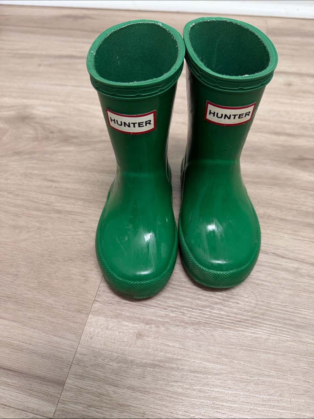 Hunter Kids Green Waterproof Rain Boots